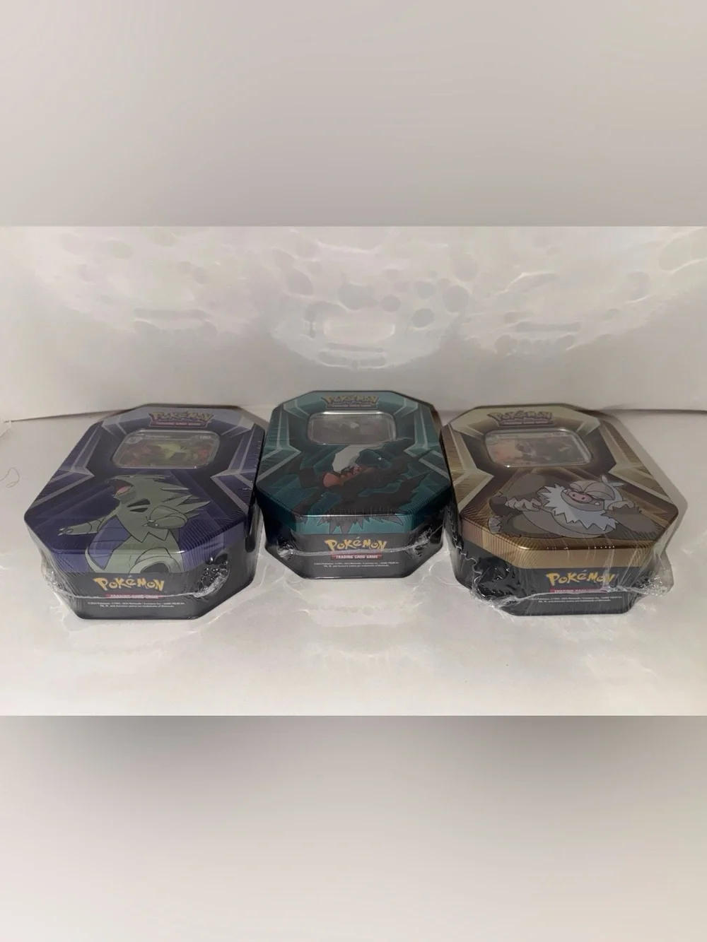 Pokemon TCG Exclusive Triple Whammy Tin Set Collector Tins Set of 3 Sealed.